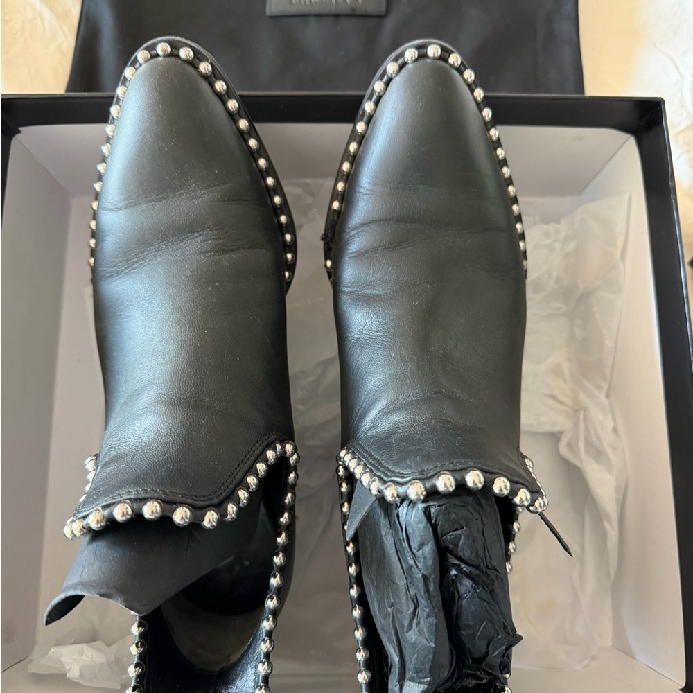 Alexander Wang Black Studded Ankle Boots View 2